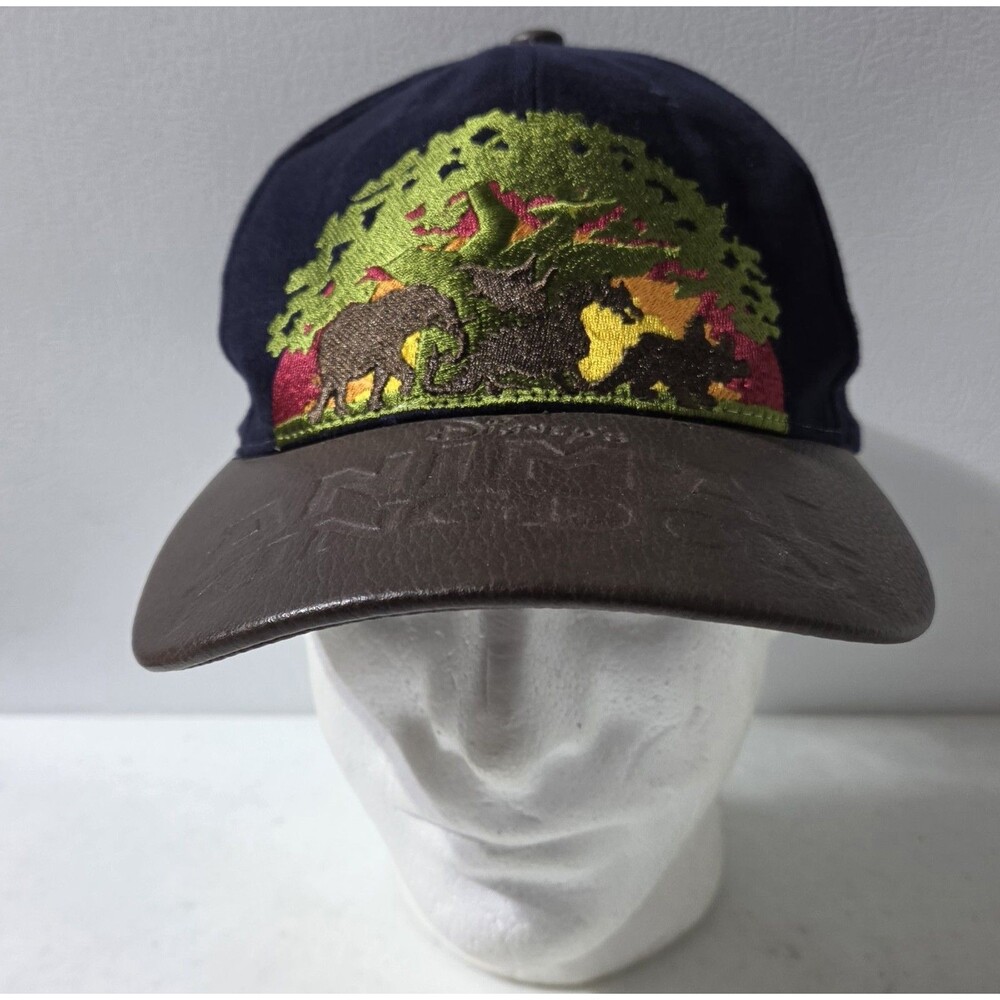 Vintage Walt Disney World Animal Kingdom Brim Spell Out Embroidered Hat OSFM NEW